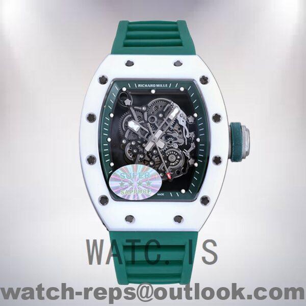 Richard Mille RM055 Around 50*40mm RM055 Men Rubber Band White Watch 5