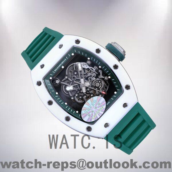 Richard Mille RM055 Around 50*40mm RM055 Men Rubber Band White Watch 6