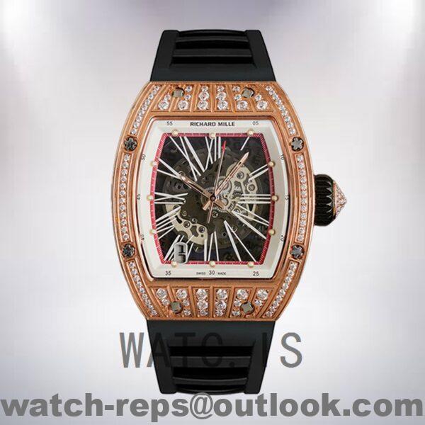 Richard Mille RM023 Men RM023 Around 50*40mm Rubber Band Transparent Dial Watch - Image 2