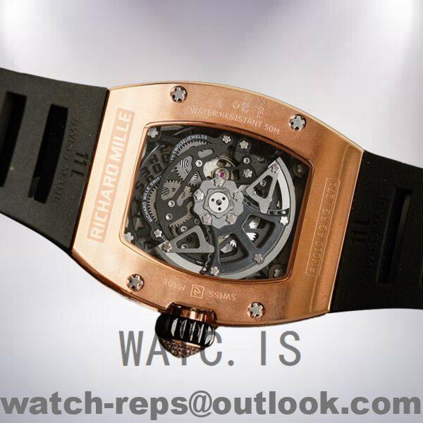 Richard Mille RM023 Men RM023 Around 50*40mm Rubber Band Transparent Dial Watch - Image 4