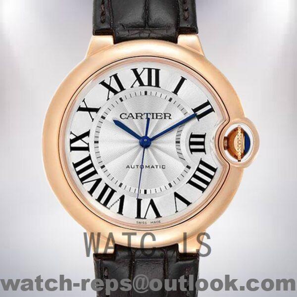 Cartier Ballon Bleu WGBB0009 Unisex 42mm/36mm Rose Gold-tone Silver Dial Watch
