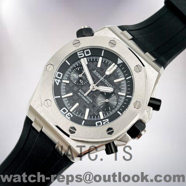 Audemars Piguet Royal Oak Offshore Diver Men's 42mm 26703ST-BK Quartz/Automatic Rubber Band Watch - Image 3