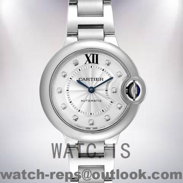 Cartier Ballon Bleu 36mm/24mm WE902074 Ladies Bracelet Silver-tone Watch - Image 2