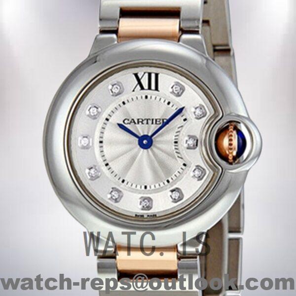 Cartier Ballon Bleu WE902030 36mm/28mm Ladies Silver-tone Watch