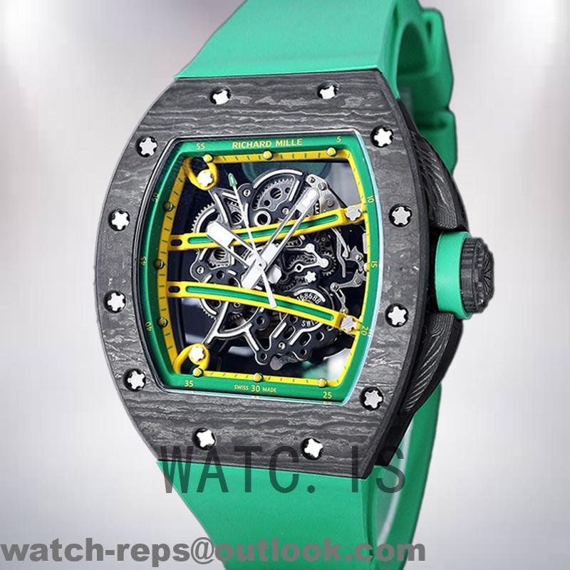 Richard Mille RM 61-01 Men RM 61-01-001 50*40mm Automatic Transparent Dial Watch 2