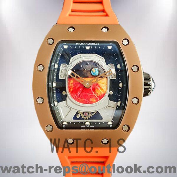 Richard Mille RM52-05 RM52-05-004 Around 50*42mm Men Rubber Band Watch