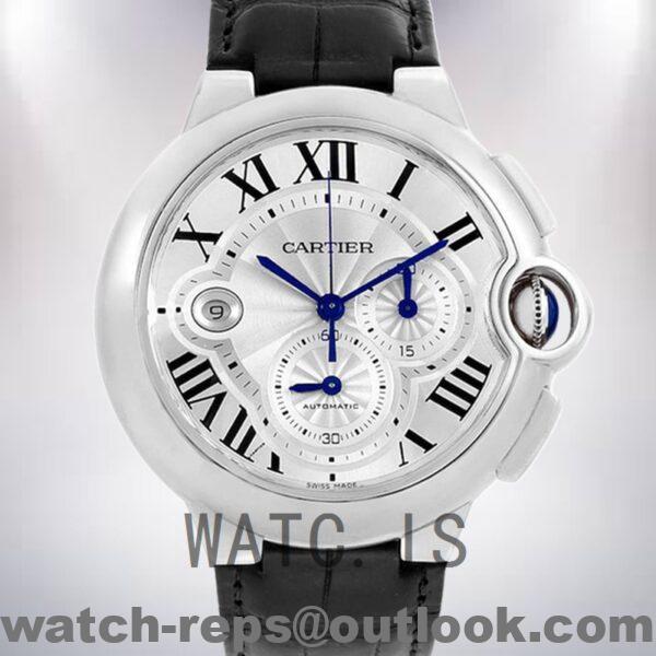 Cartier Ballon Bleu 47mm W6920003 Men's Silver Dial Silver-tone Watch