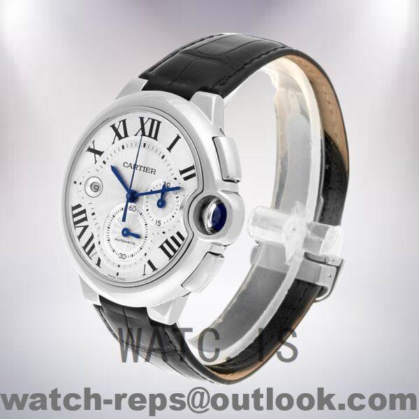 Cartier Ballon Bleu 47mm W6920003 Men's Silver Dial Silver-tone Watch - Image 4