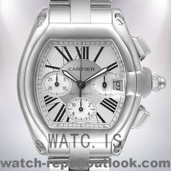 Cartier Roadster 41mm W62019X6 Men's Bracelet Silver-tone Watch
