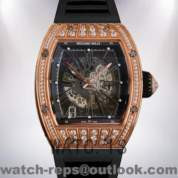 Richard Mille RM023 Around 50*40mm Men RM023 Transparent Dial Diamond Watch