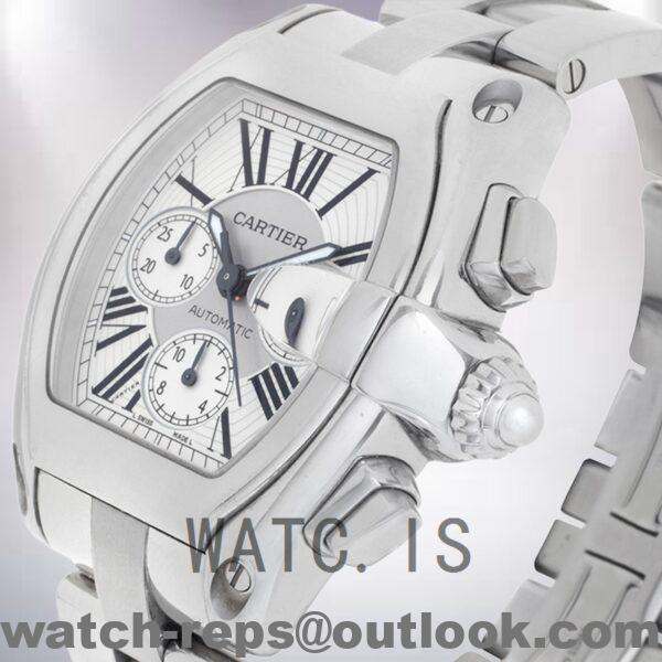 Cartier Roadster 41mm W62019X6 Men's Bracelet Silver-tone Watch - Image 4