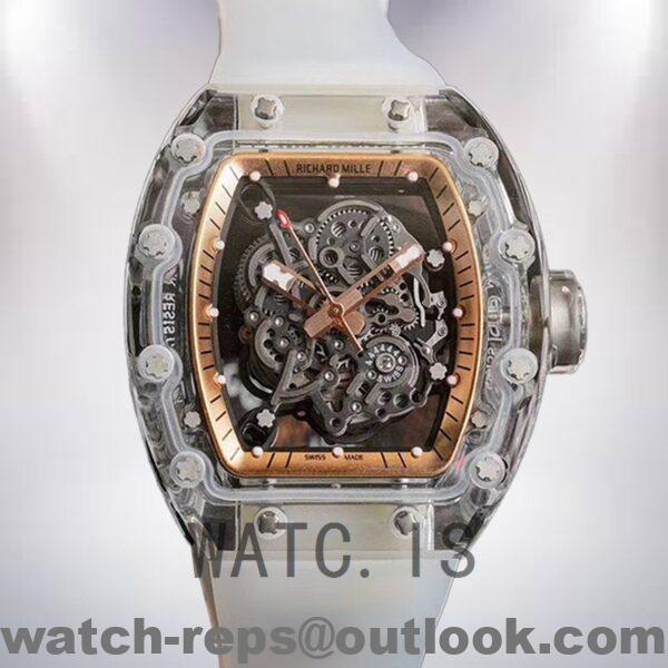 Richard Mille RM055 Around 50*40mm RM055 Men Transparent Automatic Watch 4