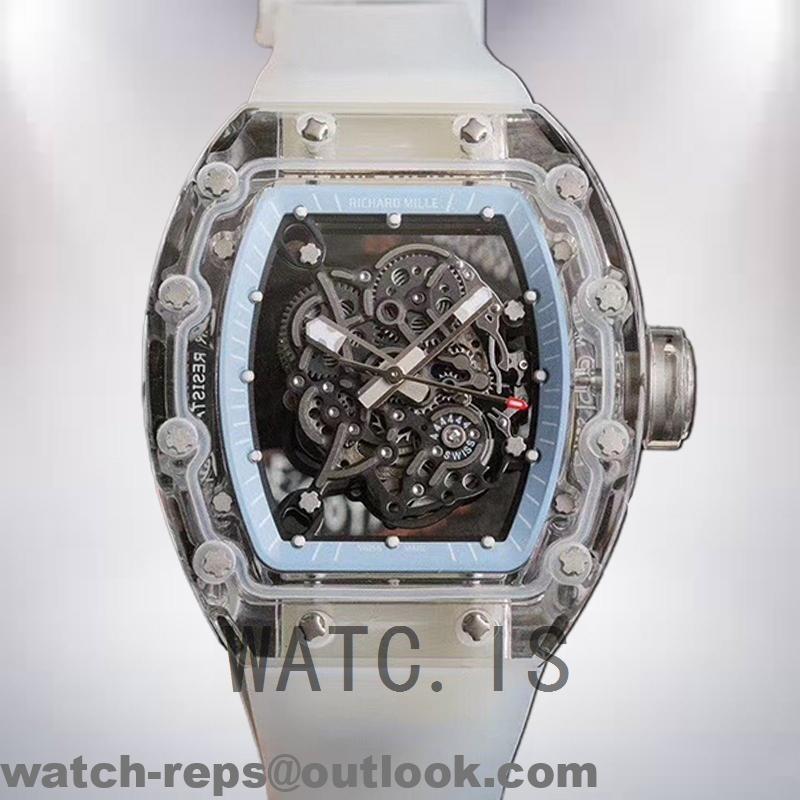 Richard Mille RM055 Around 50*40mm RM055 Men Transparent Automatic Watch 3