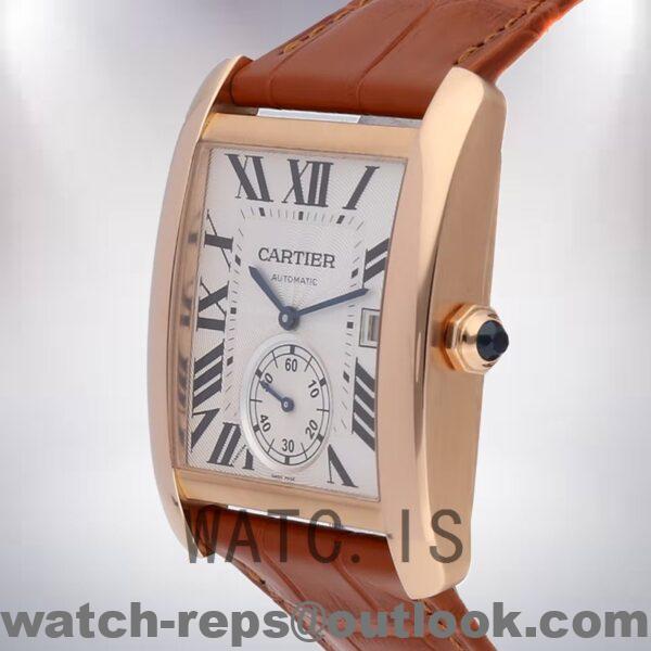 Cartier Tank MC Men's 36mm W5330001 Leather Strap Quartz Watch - Image 4