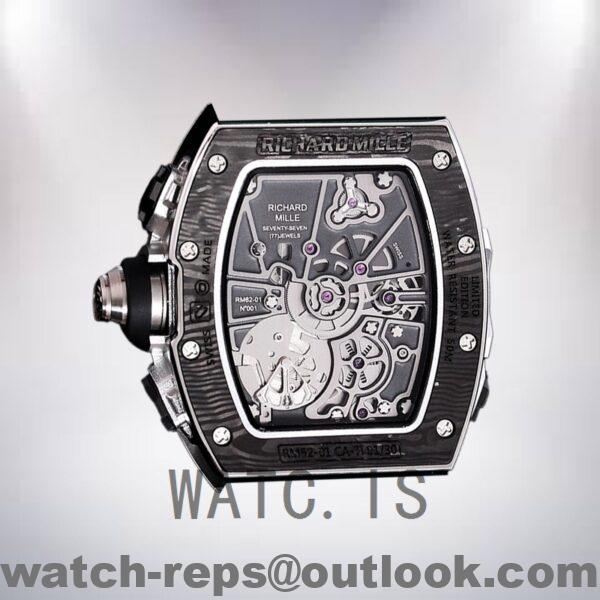 Richard Mille RM 62-01 RM 62-01-008 Men 50*42mm Transparent Dial Black Watch - Image 4