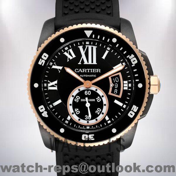 Cartier Calibre Men's W2CA0004 42mm Automatic Rubber Band Watch