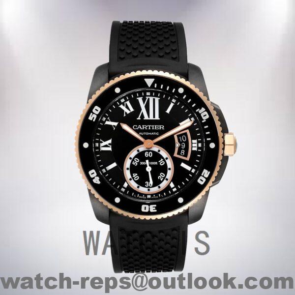 Cartier Calibre Men's W2CA0004 42mm Automatic Rubber Band Watch - Image 2