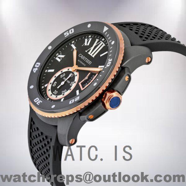 Cartier Calibre Men's W2CA0004 42mm Automatic Rubber Band Watch - Image 3