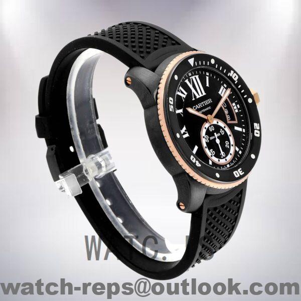 Cartier Calibre Men's W2CA0004 42mm Automatic Rubber Band Watch - Image 4