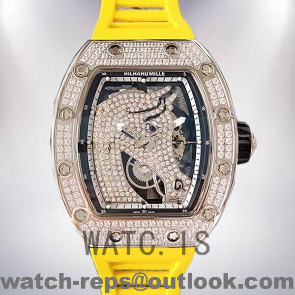 Richard Mille RM52-02 RM52-02-016 Around 43mm Men Horse Dial Rubber Band Watch