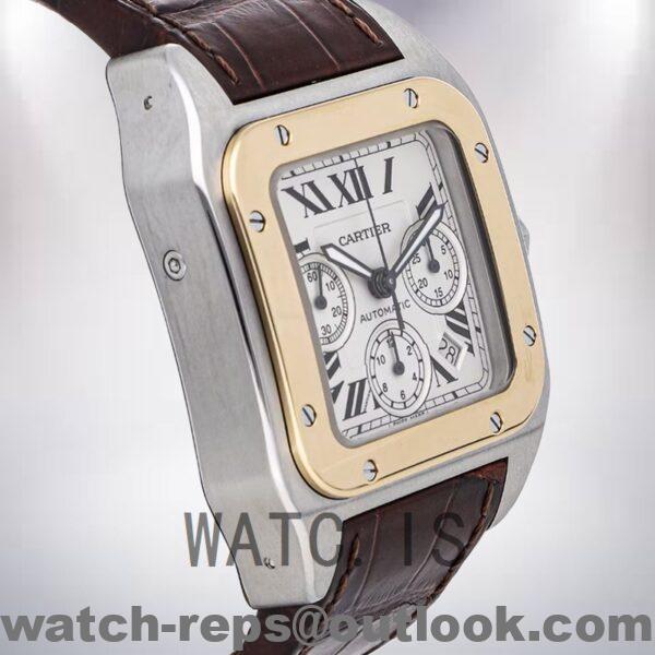 Cartier Santos W20091X7 Men's 39mm White Dial Silver-tone Watch - Image 4
