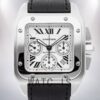 Cartier Santos Men's W20090X8 42mm Leather Strap Automatic Watch