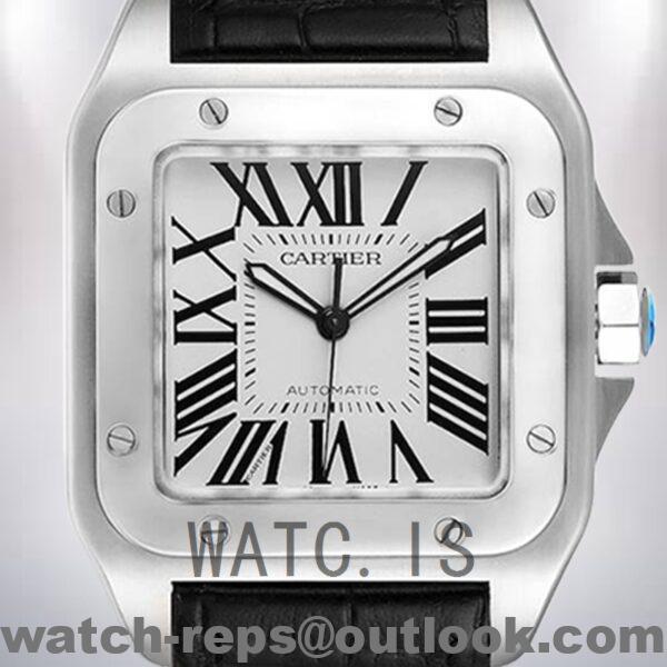 Cartier Santos W20073X8 38mm Men's White Dial Strap Watch