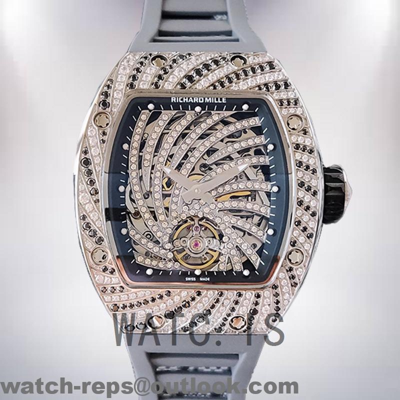 Richard Mille RM51-02 RM51-02-009 Around 48*40mm Ladies Rose Gold-tone Mechanical Watch 2