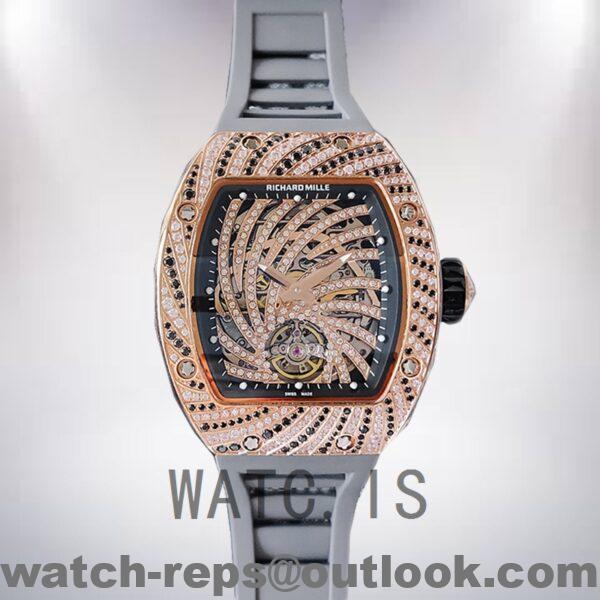 Richard Mille RM51-02 RM51-02-009 Around 48*40mm Ladies Rose Gold-tone Mechanical Watch 5