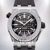 Audemars Piguet Royal Oak Offshore Men's 15710ST.OO.A002CA.01 42mm Rubber Band Black Dial Watch