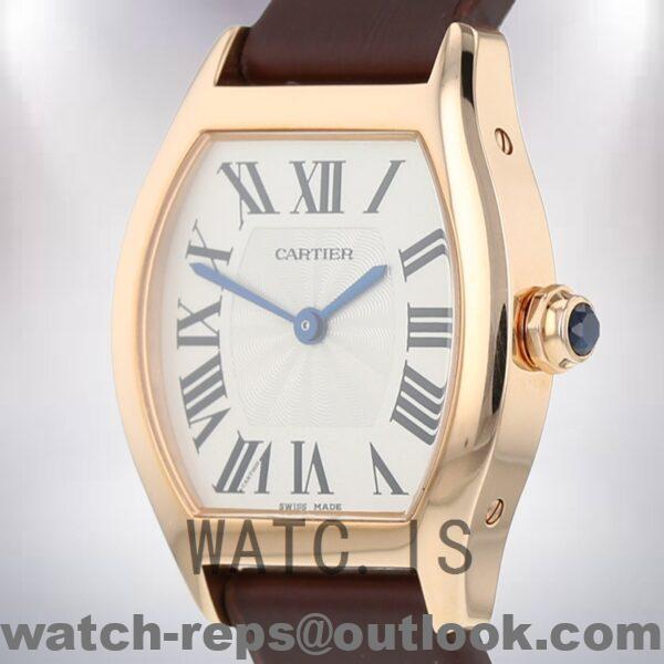 Cartier Tortue 30mm Ladies W1556362 Rose Gold-tone Leather Strap Watch 7