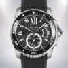 Cartier Calibre 42mm Men's W7100056 Rubber Band Watch