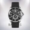 Cartier Calibre 42mm Men's W7100056 Rubber Band Watch - Image 2