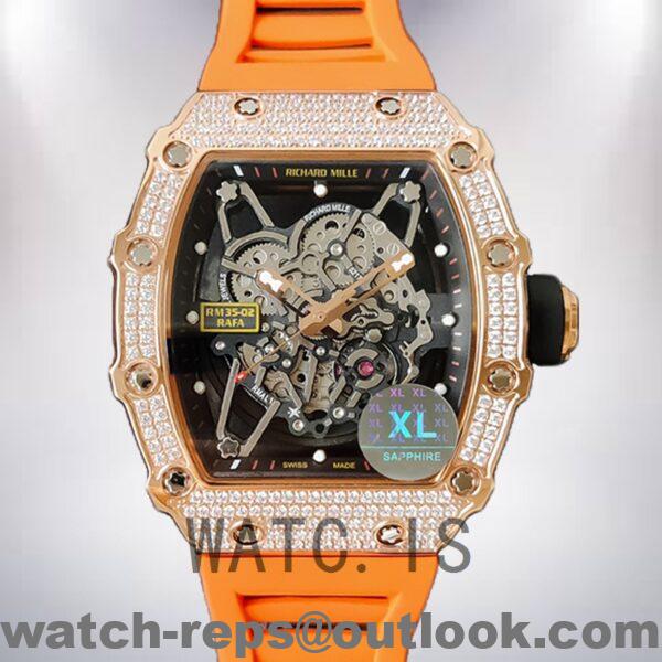 Richard Mille RM35-02 RM35-02-026 Around 45mm Men Transparent Dial Watch
