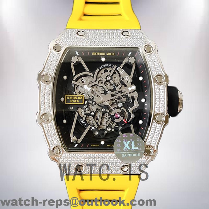 Richard Mille RM35-02 RM35-02-023 Around 45mm Men Transparent Dial Watch 2