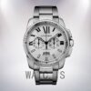 Cartier Calibre 42mm Men's W7100045 Silver White Dial Silver-tone Watch - Image 2