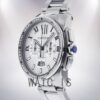 Cartier Calibre 42mm Men's W7100045 Silver White Dial Silver-tone Watch - Image 3