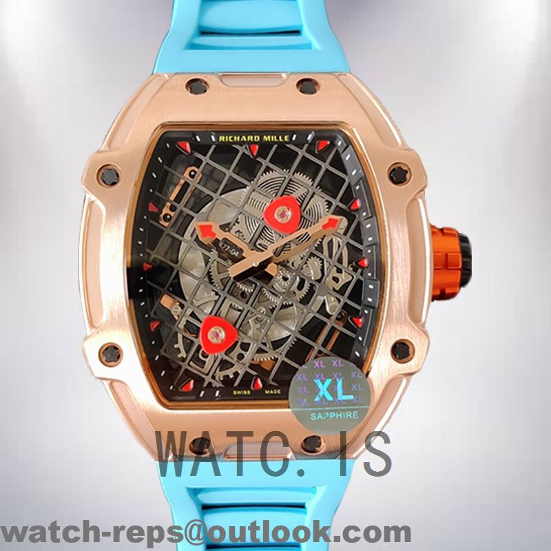 Richard Mille RM27-04 RM27-04-003 Men Around 38*48mm Nylon Strap Watch 3