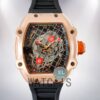 Richard Mille RM27-04 Around 38*48mm RM27-04-012 Men Rose Gold-tone Transparent Dial Watch