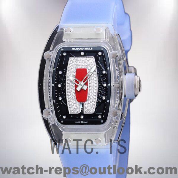 Richard Mille RM 07-02 Ladies 46*32mm RM 07-02-005 Red With Diamonds Dial Automatic Watch