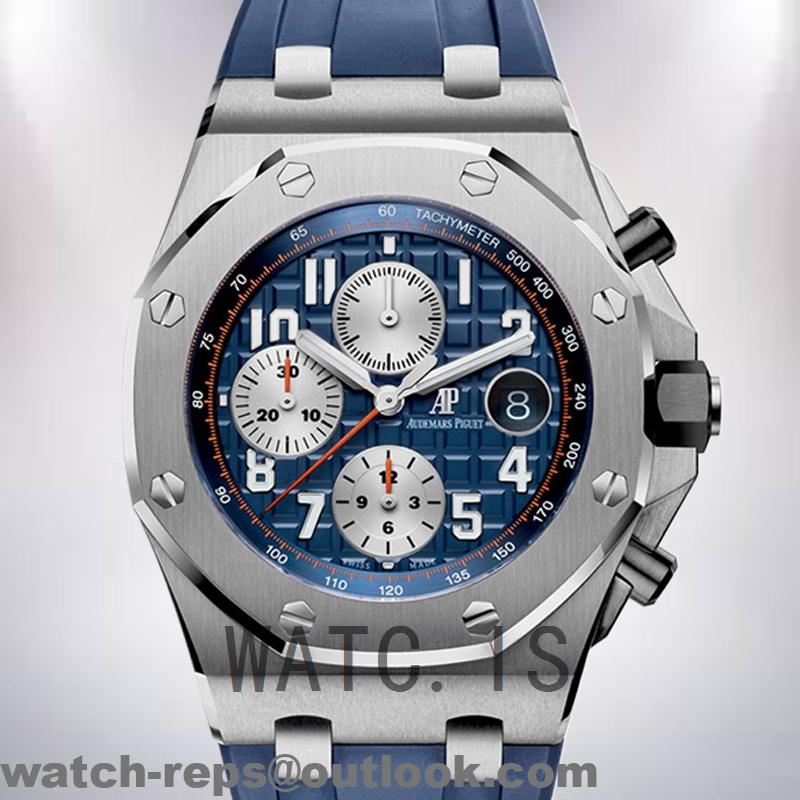 Audemars Piguet Royal Oak Offshore 43mm Men’s 26470ST.OO.A028CR.01 Black Dial Leather Strap Watch 3