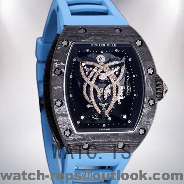 Richard Mille RM 019 RM 019-004 45*38mm Men Transparent Dial Rubber Band Watch