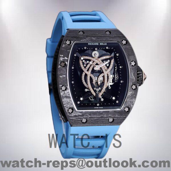 Richard Mille RM 019 RM 019-004 45*38mm Men Transparent Dial Rubber Band Watch - Image 2