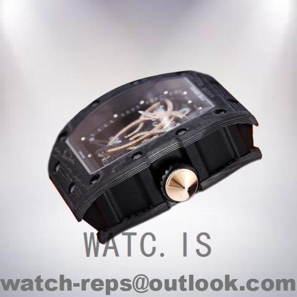 Richard Mille RM 019 RM 019-004 45*38mm Men Transparent Dial Rubber Band Watch - Image 3