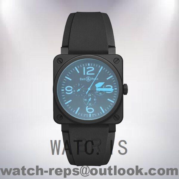 Bell&Ross Instruments 46mm BR01-94 Men's Automatic Black Dial Watch - Image 2
