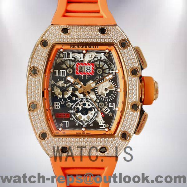 Richard Mille RM011 Men Around 45mm RM011-024 Rose Gold-tone Mechanical Watch 4