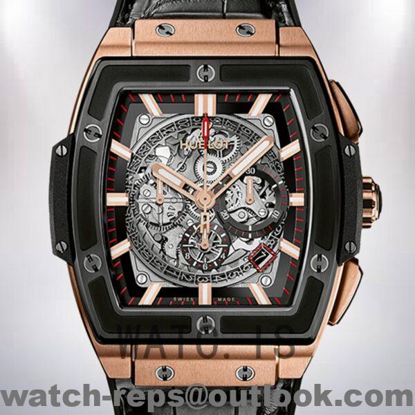 Hublot Spirit Of Big Bang 44mm Men 601.OM.0183.LR Leather Strap Quartz/Automatic Watch 4