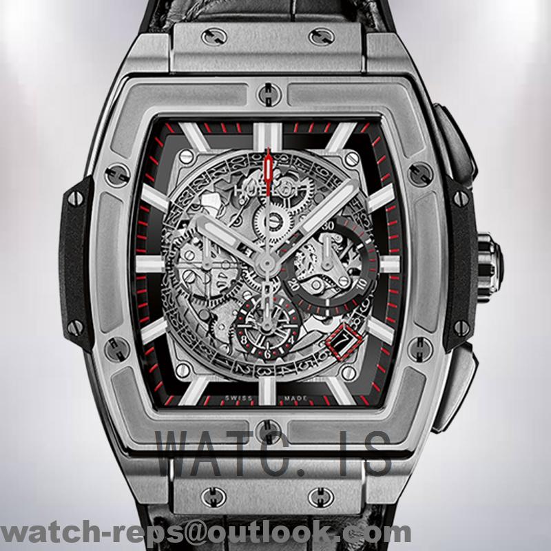 Hublot Spirit Of Big Bang 44mm Men 601.OM.0183.LR Leather Strap Quartz/Automatic Watch 3