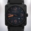 Bell&Ross Instruments Men's BR01-92 42mm Black-tone Rubber Band Watch