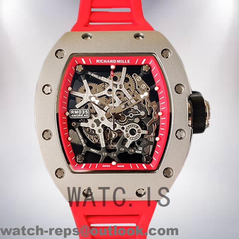 Richard Mille RM35 RM35-017 Around 48*40mm Men Rubber Band Watch 2